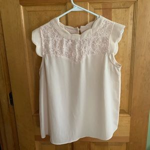 Monteau peach floral blouse